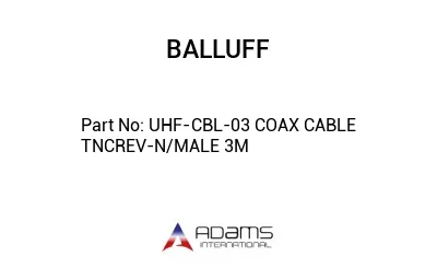 UHF-CBL-03 COAX CABLE TNCREV-N/MALE 3M									