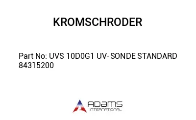 UVS 10D0G1 UV-SONDE STANDARD 84315200