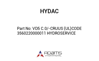 VD5 C.0/-CRUUS (UL)CODE 3560220000011 HYDROSERVICE