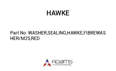 WASHER,SEALING,HAWKE,FIBREWASHER/M25,RED