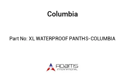 XL WATERPROOF PANTHS-COLUMBIA